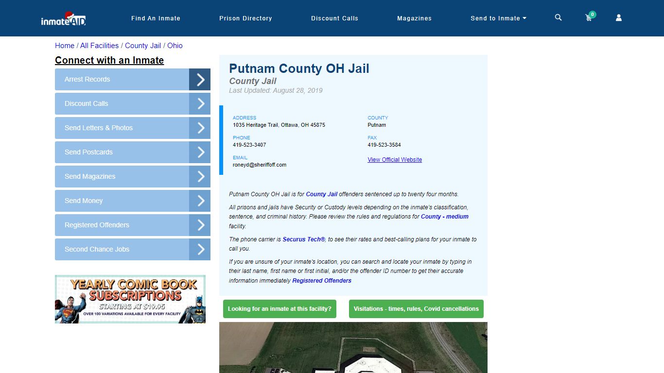 Putnam County OH Jail - Inmate Locator - Ottawa, OH